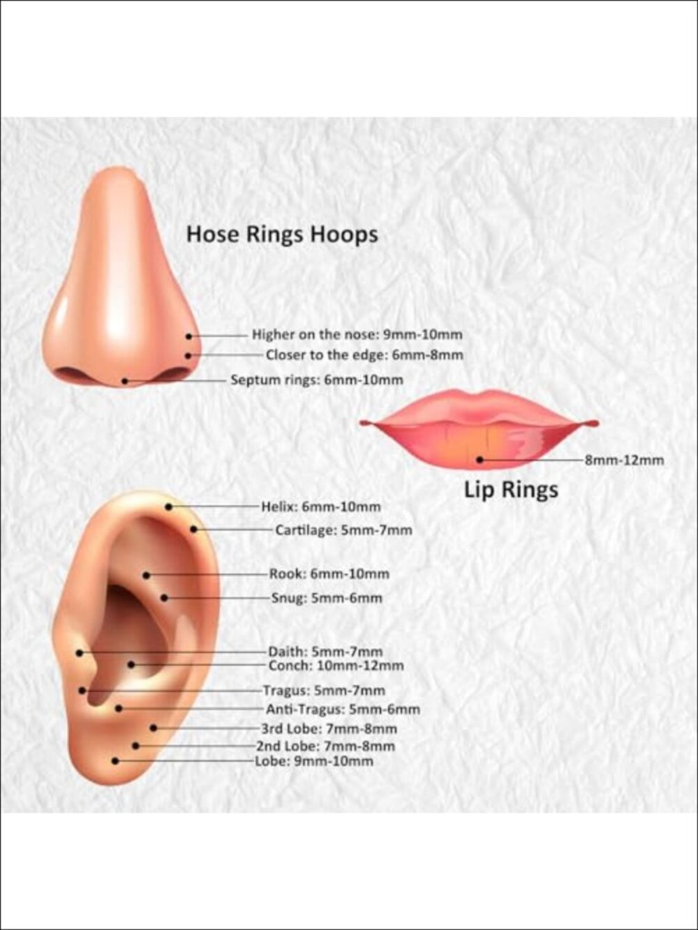 316L Surgical Steel Clicker Nose Ring Hoops 6mm-12mm 18G Body Piercing Jewelry - Picture 2 of 5